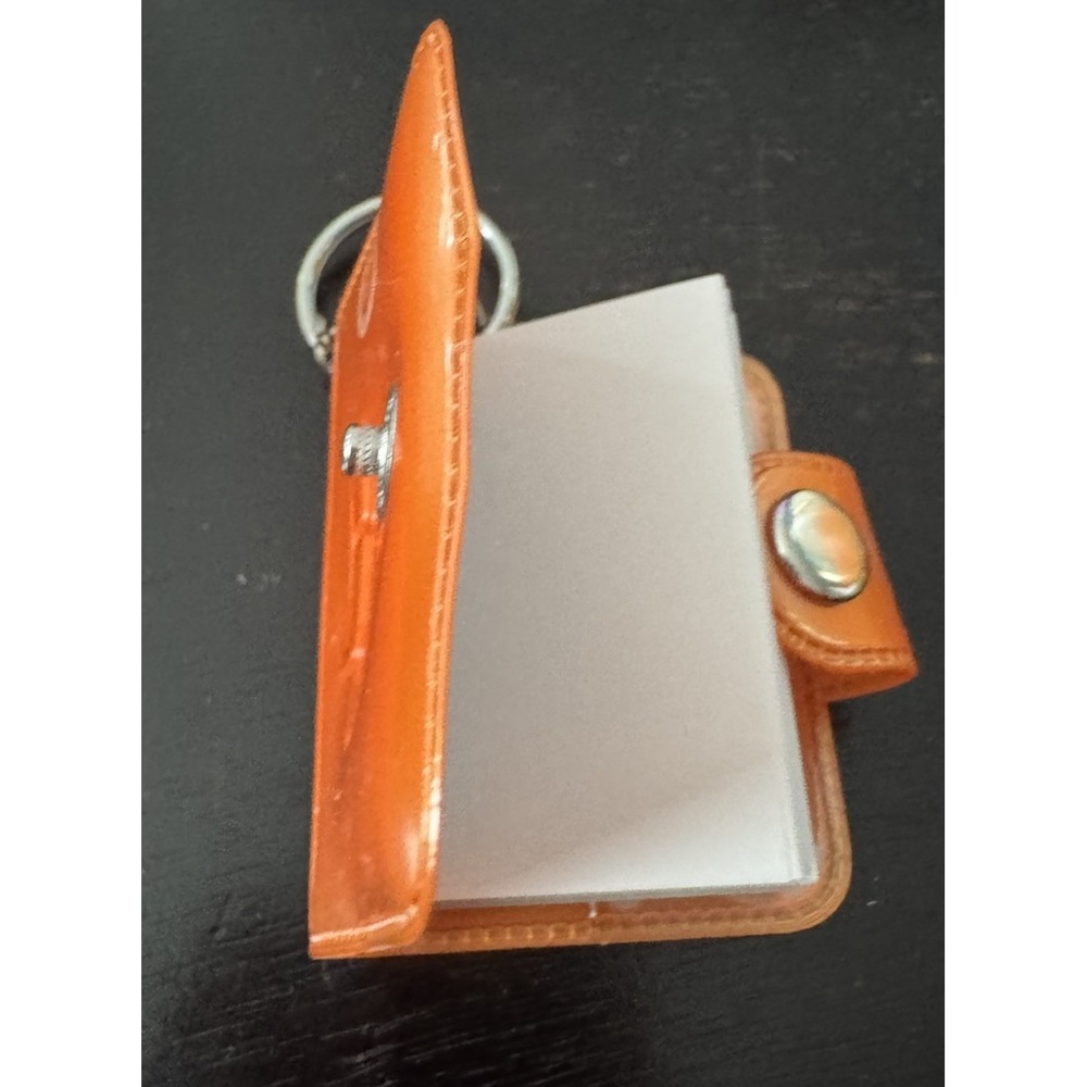 Vintage Clinique Happy Orange Notepad Keychain Rare Collectible Unused - Picture 4 of 4
